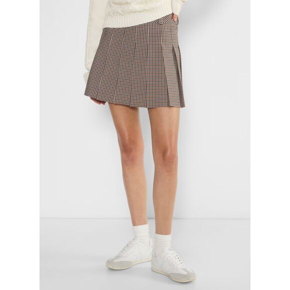 Aritzia Sunday Best Olive Micro Skirt in LILIANA BEIGE/BLACK NWT - Picture 4 of 13